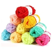 12pcs Small/Large Size Multi-Color Wool Ball Set For Handicrafts Diy Knitting Scrapbooking.Hand-Knitted Wool, Suitable For Daily Knitting, Handicrafts, DIY Crafts, Etc., DIY Scarf Clothes (Random Colors) - Multicolor - View 1