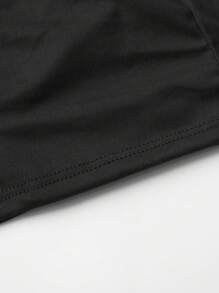 Men's Black Fashion Printed Boxer Briefs, Elastic Underwear For Daily Wear - Black - View 6