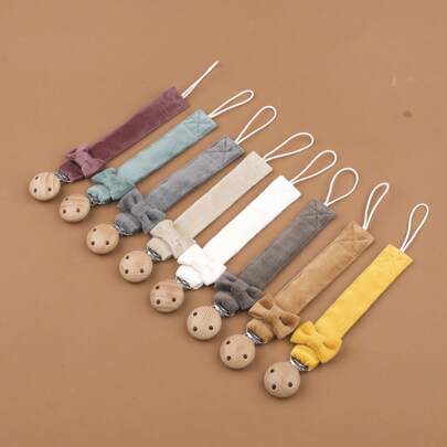 1 st nappkedja med pilbåge, mode baby nappklämma för pojkar och flickor daglig användning, dekoration, hem