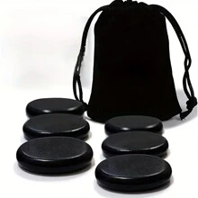 6pcs Massage Stones Essential Hot Stones For Massage, Massage Tool, Therapy Tool, 6 Medium Hot Stone Massage Kit Hot Stone Massage Stones For Professional Or Home Spa, Foot Warmer, Relaxation, Healing