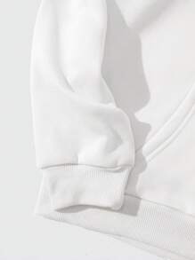 Sudadera Con Capucha Cara Sonriente De Colores De Manga Larga Para Salir Para Amigos - Blanco - Ver 3