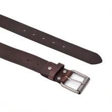 Cinto Masculino Ajustável em Material Sintético - Fivela de Metal Resistente, Estilo Casual e Formal