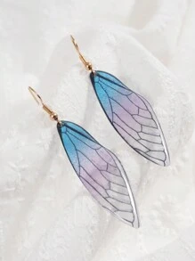 女士蝴蝶翅膀耳环，高级感个性设计蝉翼耳环复古耳环女士日常佩戴