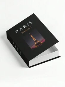 1 件可拆卸收纳假书盒，豪华仿真桌面装饰书套装，时尚设计师仿书收纳盒，英语道具书模型最佳 - 彩色 - 查看 8