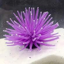 1pc Realistic Artificial Sea Urchin For Stunning Aquarium Landscapes And Decorations - Purple - View 1