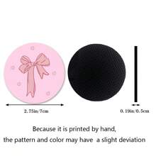 2pcs Bow Print Car Cup Coasters, Stylish & Durable Fast-Drying Non-Slip Car Cup Mat - One Size-2pcs - View 9
