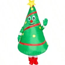 Opblaasbaar Kerstboomkostuum voor Volwassenen Halloween Kostuum Dinosaurus Cosplay Feest Grappige Outfit - Batterij Niet Inbegrepen