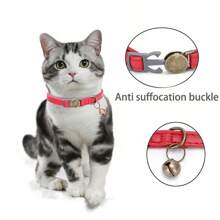 Collare per animali domestici in finta pelle personalizzato con incisioni, campanello e targhetta identificativa - stile vintage, fibbia a sgancio rapido, accessorio collare per gatti durevole, adatto agli amanti dei gatti