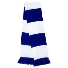 Result Mens Heavy Knit Thermal Winter Scarf (White/Royal) - 100% Acrylic - White - View 1
