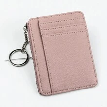 Zipper Bag Slim Lychee Coin Multi-Slot ID Holder Zipper Key Holder Zipper Multiple Slots Women's Slim Card Holder Card Holder Wallet Business Card Holder Credit Card Holder For Men Wallet Mini Wallet Purse Wallet Wallet Keychain Card Wallet