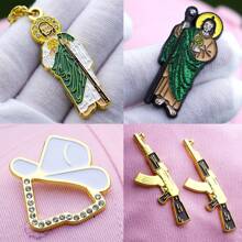 1/2 Stück Golf Hut Clip, einfaches metallisches Cartoon-Pin, lustiges dekoratives Golfhut Emblem, Baseball Cap Kette, kreative Brosche, Geschenk für Freunde (Geschenkkarte) - Verschiedenfarbig - Übersicht 2