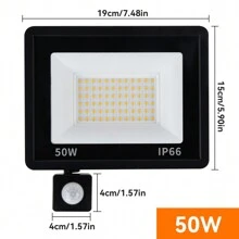 220V LED Induction Floodlight 10W 20W 30W 50W 100W Outdoor Waterproof Courtyard Corridor Human Body Light Control Floodlight, Outdoor Garden Lighting For Pathway, Yard, Patio