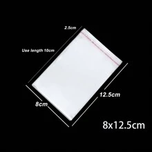 beadia 100 Chiếc/Mẻ Túi Trong Suốt Tự Dán Kín Túi Giấy Nhựa OPP Túi Quà Tặng Và Túi Nhỏ Túi Đóng Gói Trang Sức - Trong sáng - Xem 10