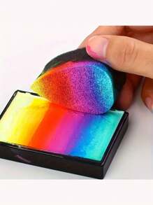 10pcs High-Density Face Painting Sponges For Students And Adults - Durable, Ideal For Detailed Designs - Other Plastic Major Material - Multicolor - View 2