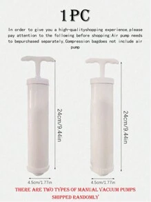 6 pièces Sacs de compression sous vide transparents avec pompe à main, organisateurs de voyage en plastique portatifs économisant de l'espace, sacs de rangement de vêtements hermétiques de grande capacité pour la maison, sacs de compression de bagages étanches, anti-mites anti-moisissure