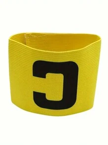 1 pieza Brazalete de capitán con cierre de gancho y bucle, parche elástico para brazo para juegos deportivos