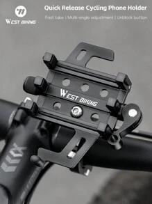 WEST BIKING WEST BIKING Fahrrad Handyhalter aus Aluminium-Legierung mit 7 Griffen, stoßfester Lieferung Navigations-Halterung, Fahrrad Zubehör