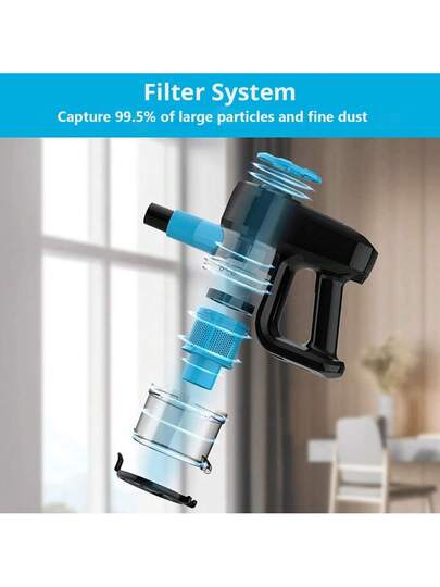 YISORA N3 Cordless Stofzuiger Cleaner, 17kPa Powerful Suction, 0.7L Dust Bin, 40min Runtime, 2200mAh Capacity, 70dB Noise Level view 2