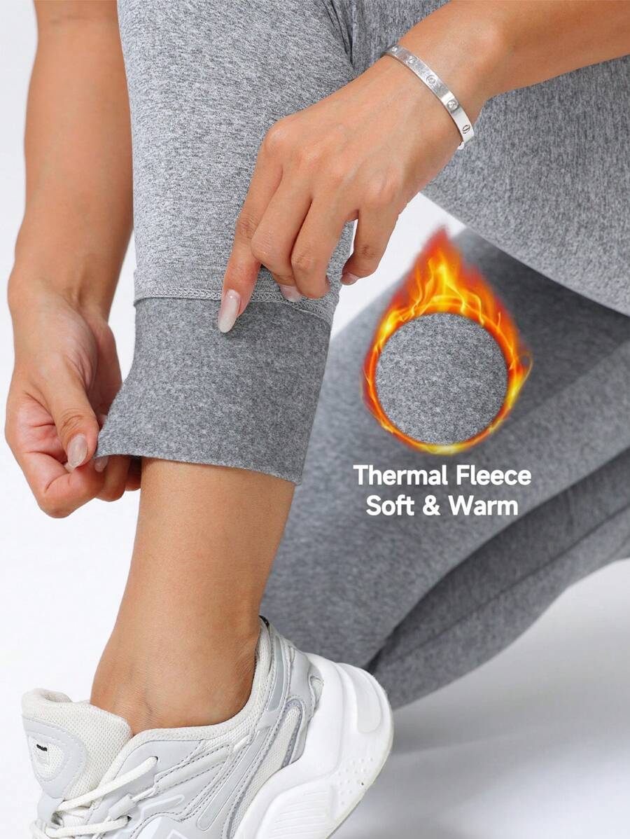 Mallas térmicas forradas cálidas, pantalones de yoga informales para uso diario, entrenamiento, correr y hacer ejercicio