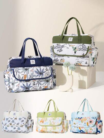 حقيبة يد أنيقة متعددة الوظائف، سعة كبيرة وخفيفة الوزن لأم وطفلها، حقيبة رسول للحفاظات