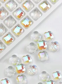 30pcs Multicolor Glass Beads 12mm Lucky Four-Leaf Clover Spacer Beads For Jewelry Making DIY Bracelets Necklace Earrings Bag Design For Diy Handmade Bracelet Necklace Jewelry Making Craft Supplies - Multicolor - View 9