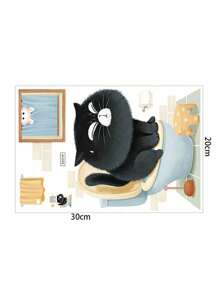 Funny Toilet Sticker, Waterproof Self-Adhesive Cartoon Toilet Seat Decal, Bathroom/Bedroom Decoration, Stickers, Wall Decal, Vinly Decal For Home Decorations, Spring Decoration Items Refresh Your Home, Rama Decoration Stickers Gifts Birthday Graduation