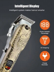 LQT1/2/3件套，高级男士沙龙理发器和剃须刀套装，无线理发器，USB充电理发器，男士胡须修剪器，精美包装，家庭和理发师之选，节日送礼佳品，男士礼品