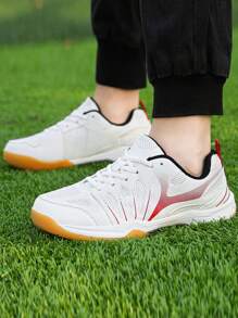 TACHUAN Herren Badminton Schuhe, atmungsaktives Mesh-Design, professionelle rutschfeste Sportschuhe zum Badminton spielen