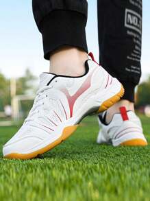 TACHUAN Herren Badminton Schuhe, atmungsaktives Mesh-Design, professionelle rutschfeste Sportschuhe zum Badminton spielen