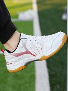 TACHUAN Herren Badminton Schuhe, atmungsaktives Mesh-Design, professionelle rutschfeste Sportschuhe zum Badminton spielen