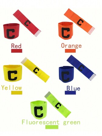 1 pieza Brazalete de capitán con cierre de gancho y bucle, parche elástico para brazo para juegos deportivos