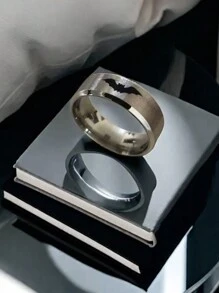 1 pieza Anillo de acero inoxidable con diseño de murciélago, estilo único europeo y americano para Halloween