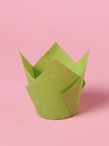 LIFETALK Solid Tulip Paper Muffin Cake Baking Cups