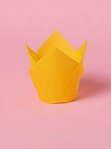 LIFETALK Solid Tulip Paper Muffin Cake Baking Cups