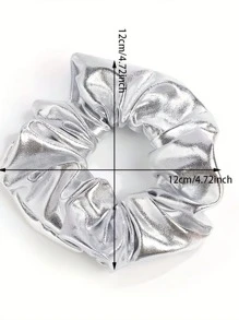 1 szt. Eleganckie spiralne gumki do włosów w kolorze srebrnym, elastyczna gumka do włosów, luksusowa gumka do koka, szykowne akcesoria do włosów, modna gumka do włosów, prezent dla niej, gumki do włosów, gumki do włosów, gumki do włosów, strój sportowy na siłownię