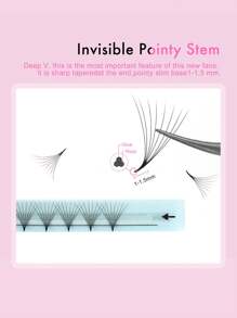 640/320 Fans 16 Rows C D Curls Pointy Sharp Base Stem Premade Premade Fans Black 3D 4D 5D 6D 8D 10D 12D 0.05 Pre Pro Made Fans Lash Extensions Eyelash Extensions Lash Clusters,Eye Lash Clusters,Individual Eyelashes,Lashes,Fake Lashes - D - View 7