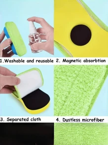 1 Stück wiederverwendbar & waschbares Tafel-Radierer Set - magnetisch, Whiteboard-Radierer geeignet für Kreidemarken, Heim- und Büronutzung, in Blau, Gelb und Rot erhältlich