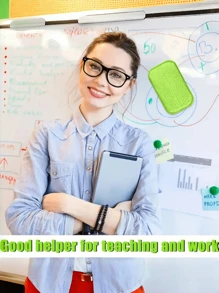 1 Stück wiederverwendbar & waschbares Tafel-Radierer Set - magnetisch, Whiteboard-Radierer geeignet für Kreidemarken, Heim- und Büronutzung, in Blau, Gelb und Rot erhältlich