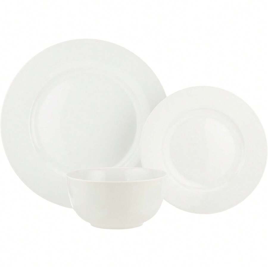 Geschirrservice, 18-teilig, für 6 Personen, Weiß