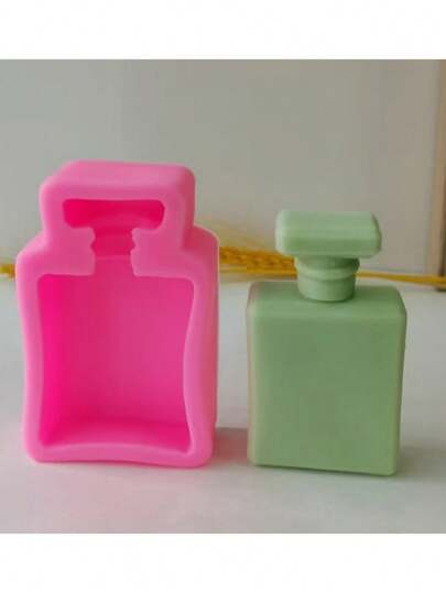 1pc New 3D Fragrance Bottle Liquid Silicone Mold, Fragrance Candle Plaster Decor Silicone Mold, DIY Baking Decoration Silicone Mold