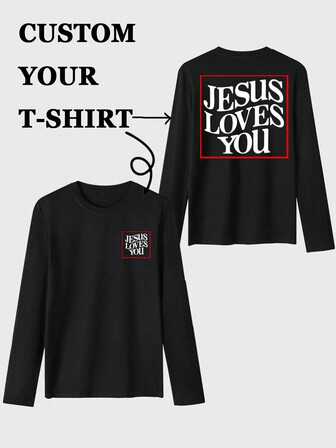 Skräddarsydd, rundhalsad långärmad T-shirt för kvinnor, Prydnad, Dawg, Unik, Anpassad, Idealiska presenter till henne, Familj, Vänner, Rosa tjejer, För semester, För Semester, För Jubileum