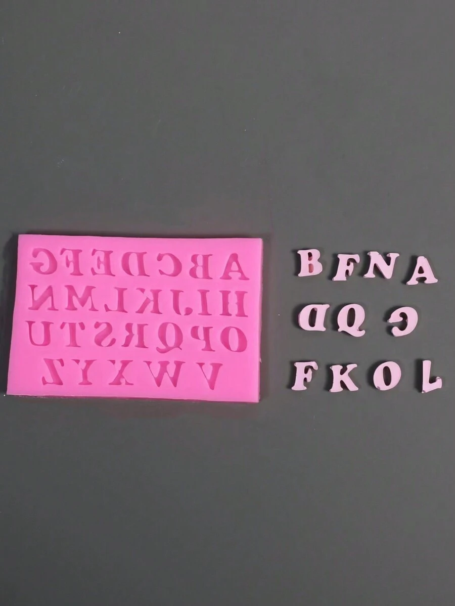 1pc Silicone Mold With Arabic Numerals And Letters For DIY Handmade Crafting