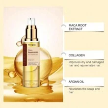 2PCS Collagen Hair Mask & Moroccan Argan Oil Serum Set - Deep Conditioning, Moisturizing For All Hair Types, 3.53oz + 1.69fl.Oz - Perfect Fall/Winter Care Kit