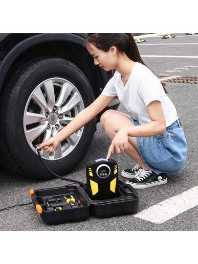 SUITU 150 PSI Car Air Compressor Pump, Digital Tire Inflator, Portable Auto Air Pump For Car Comes With LED Light, No Battery. Suitable For Car, Motorbike Bicycle 120W