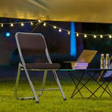 2Pcs Folding Chair Visitor Chair Padded Folding Chair Leather Dining Chair Folding Chairs Are Suitable For The Kitchen, Indoor, Outdoor - Brown - View 3