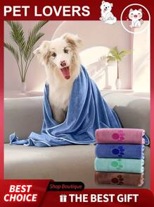 1Pc Super Absorbent Dog And Cat Bath Towels - Microfiber Towels For Drying Dogs & Cats, Pet Bath Towels For Grooming, Bathing & Washing, Quick Drying Dog Bathrobe Towel For Small, Medium, Large Dogs And Cats - Soft Pet Towels For Grooming, Bathing, Washing - Dog Must Haves And Cat Essentials - Pet Bathing Supplies For Dogs And Cats - Pet Drying Towels For Dogs & Cats