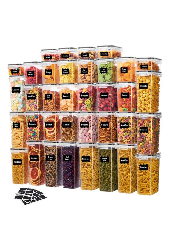 10 Stück Organisierung und Lagerung, stapelbare Bonbonglas Vorratsdose mit Deckel, multifunktionale wiederverwendbare Lebensmittelaufbewahrungsbox für Mehl, Zucker, getrocknetes Obst und Pasta, Küchenorganizer und -lagerung, Küchenausstattung, Küchendekor und Zubehör, Geschenke für Frauen, Küchenzubehör, Lagerbestand vor Ort