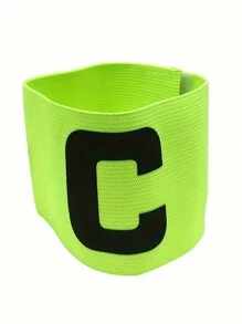 1 pieza Brazalete de capitán con cierre de gancho y bucle, parche elástico para brazo para juegos deportivos