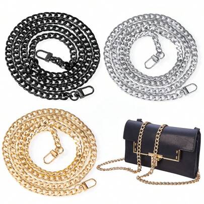 1pc Multi-Functional Chain Shoulder Strap With Durable Metal Buckle, Suitable For Handbag And Cross-Body Bag Multiple Uses