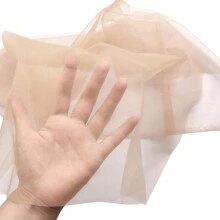 1 pezzo di tessuto di tulle svizzero da 1/4 di iarda per realizzare la base di parrucche in pizzo, accessori per reti per capelli, strumenti per tessitura, disponibile in 4 colori